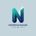 dynamic logo with gradients and arrows , nadirsha